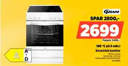 Power GRAM 180 °C på 5 min.! Keramisk komfur tilbud