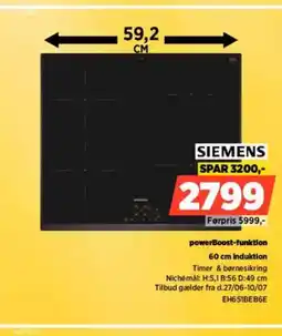 Power SIEMENS powerBoost-funktion tilbud