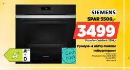 Power SIEMENS Pyrolyse- & AirFry-funktion Indbygningsovn tilbud