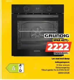 Power GRUNDIG Lav mad med damp Indbygningsovn tilbud