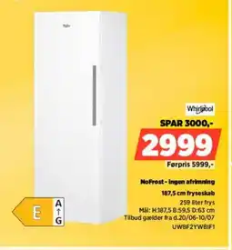 Power Whirlpool NoFrost-ingen afrimning tilbud