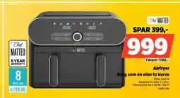 Power MATTEO Airfryer Brug som én eller to kurve tilbud