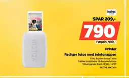 Power Printer Rediger fotos med telefonappen tilbud