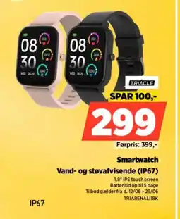 Power TRIACLE Smartwatch Vand- og støvafvisende (IP67) tilbud