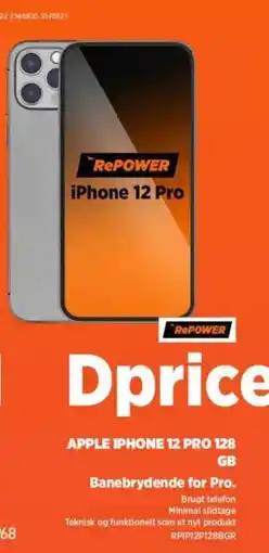 Power APPLE IPHONE 12 PRO 128 GB Banebrydende for Pro. tilbud