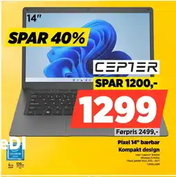 Power Pix CEPTER- el 14″ bærbar Kompakt design tilbud