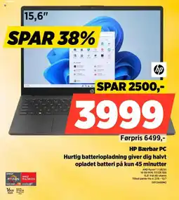 Power HP Bærbar PC Hurtig batteriopladning giver dig halvt opladet batteri på kun 45 minutter tilbud