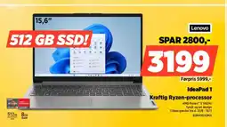 Power Lenovo IdeaPad 1 Kraftig Ryzen-processor tilbud