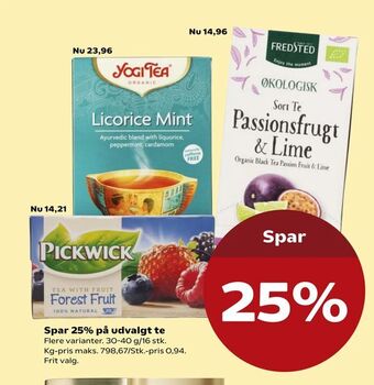Kvickly Udvalgt te tilbud