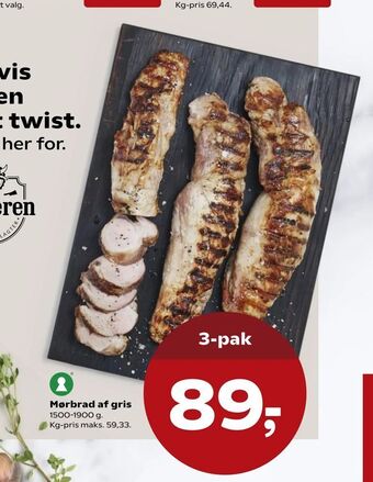 Kvickly Mørbrad af gris tilbud