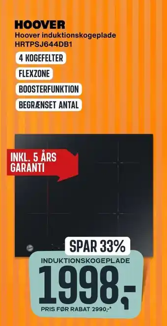 Skousen Hoover induktions kogeplade HRTPSJ644DB1 tilbud