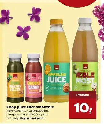 SuperBrugsen Coop juice eller smoothie tilbud