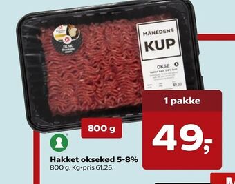 SuperBrugsen Hakket oksekød 5-8% tilbud
