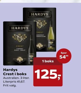 SuperBrugsen Hardys Crest i boks tilbud