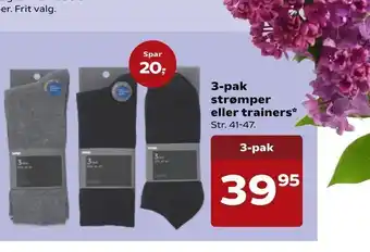 SuperBrugsen 3-pak strømper eller trainers tilbud