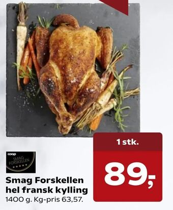 SuperBrugsen Smag Forskellen hel fransk kylling tilbud