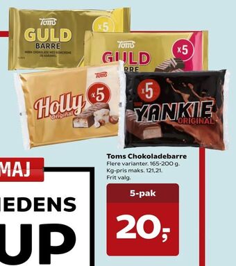 SuperBrugsen Toms Chokoladebarre tilbud