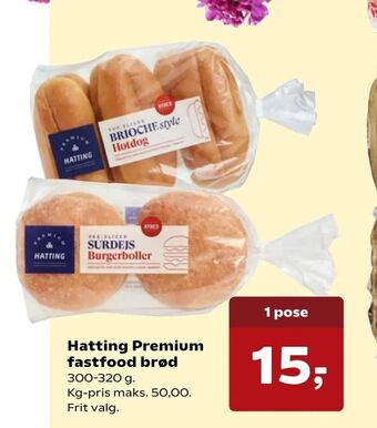 SuperBrugsen Hatting Premium fastfood brød tilbud