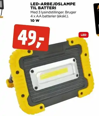 jem & fix Led-arbejdslampe til batteri tilbud