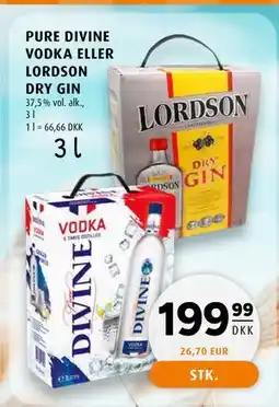 Scandinavian Park PURE DIVINE VODKA ELLER LORDSON DRY GIN tilbud