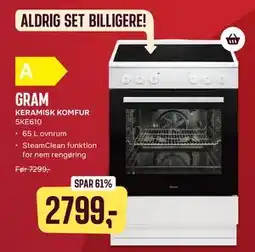 Skousen GRAM KERAMISK KOMFUR tilbud