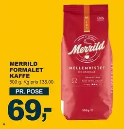 Let-Køb MERRILD FORMALET KAFFE tilbud