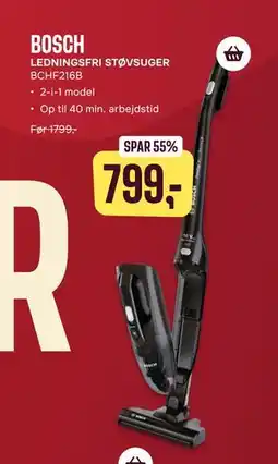 Skousen BOSCH LEDNINGSFRI STØVSUGER tilbud