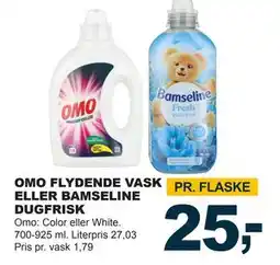 Let-Køb OMO FLYDENDE VASK ELLER BAMSELINE DUGFRISK tilbud