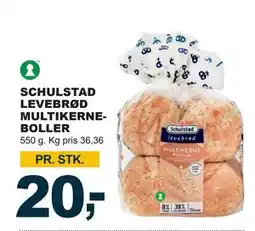 Let-Køb SCHULSTAD LEVEBRØD MULTIKERNEBOLLER tilbud