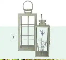 Imerco Lanterne med blomstermotiv på glas tilbud