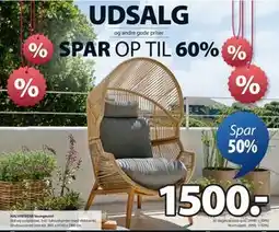 JYSK HALVREBENE loungestol tilbud