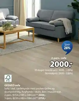JYSK GEDVED sofa tilbud