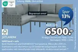 JYSK IANO bord + sofa tilbud