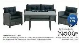 JYSK VISBY bord + sofa + 2 stole tilbud