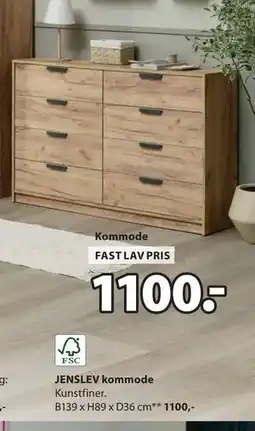 JYSK JENSLEV kommode tilbud