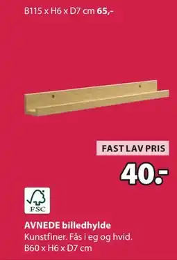 JYSK AVNEDE billedhylde tilbud