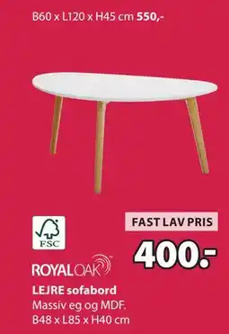 JYSK LEJRE sofabord tilbud