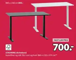 JYSK STAUNING skrivebord tilbud