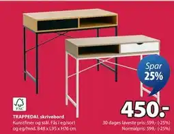 JYSK TRAPPEDAL skrivebord tilbud
