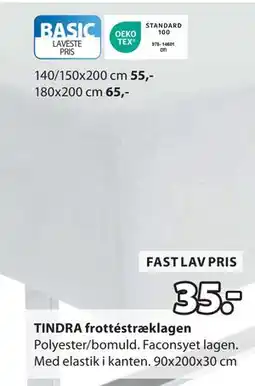 JYSK TINDRA frottéstræklagen tilbud