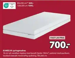 JYSK KAMELVA springmadras tilbud