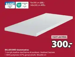 JYSK BILLEFJORD skummadras tilbud