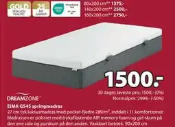 JYSK EIMA GS45 springmadras tilbud