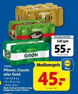 Lidl Pilsner, Classic eller Guld tilbud