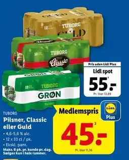Lidl Pilsner, Classic eller Guld tilbud