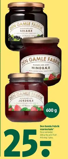 Coop 365 Den Gamle Fabrik marmelade tilbud