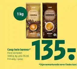 Coop 365 Coop hele bønner tilbud