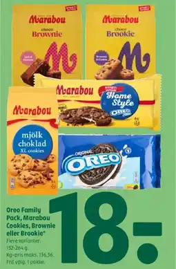 Coop 365 OREO Family Pack, Marabou Cookies, Brownie tilbud