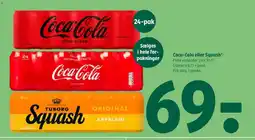 Coop 365 Coca-Cola eller Squash tilbud