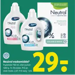 Coop 365 Neutral vaskemiddel tilbud